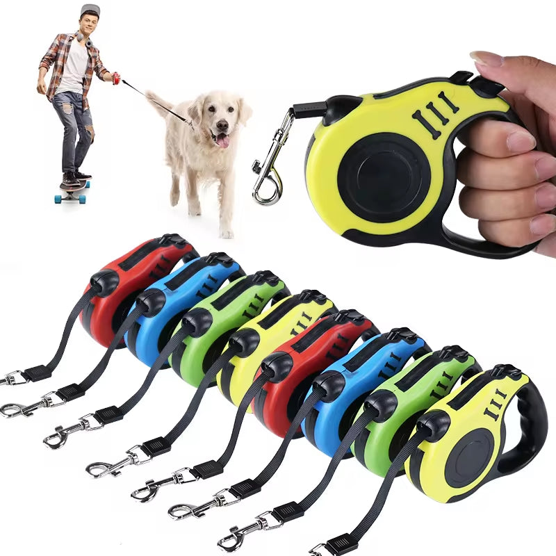 3M/5M Retractable Dog Leash – Automatic Flexible Traction Rope for Small to Large Dogs