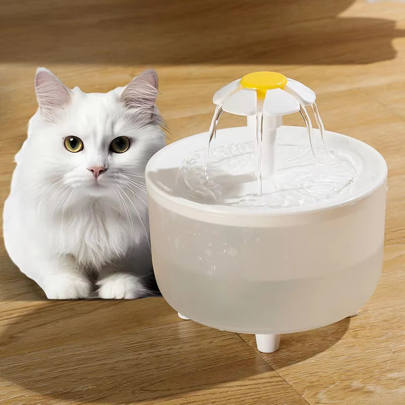 1L USB Quiet Pet Water Fountain – Automatic Cat Drinking Dispenser with Filter