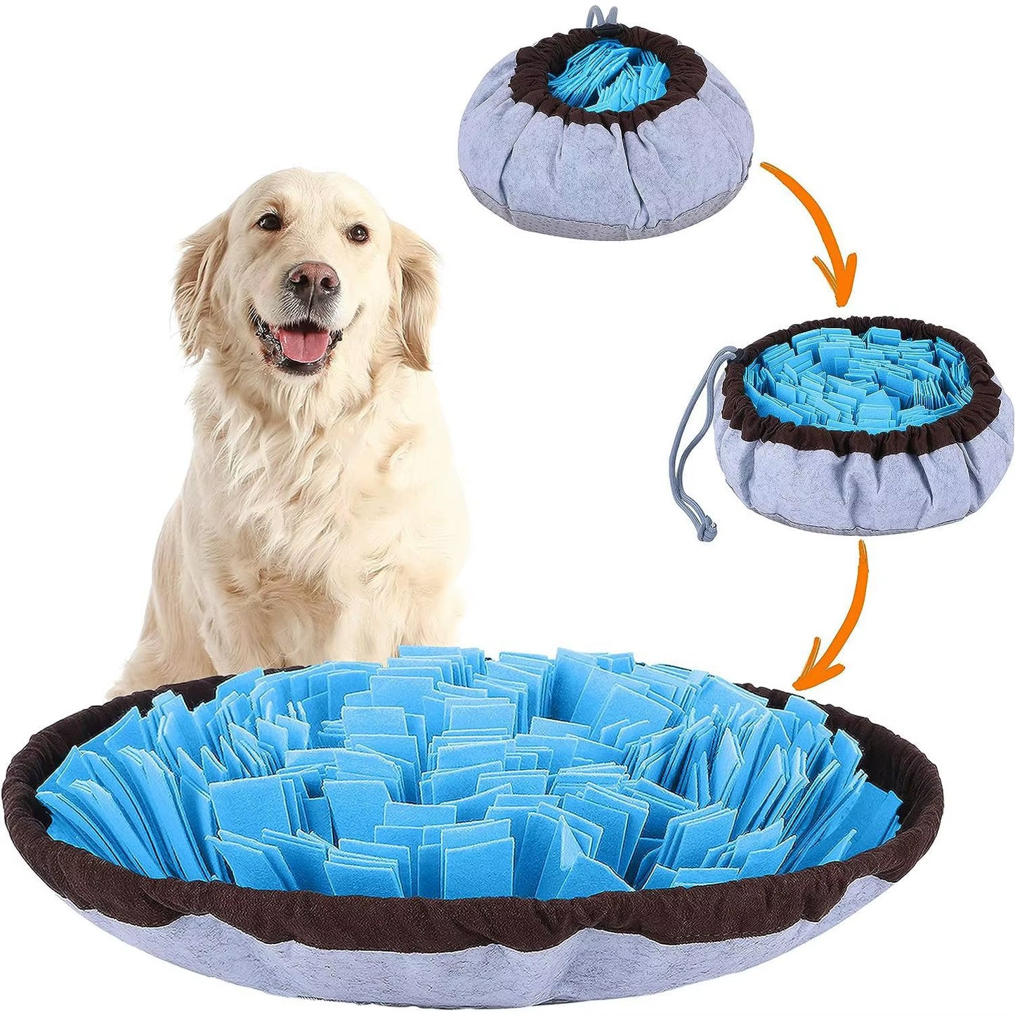 Washable Felt Snuffle Mat – Foldable Slow Feeding & Training Pad for Dogs