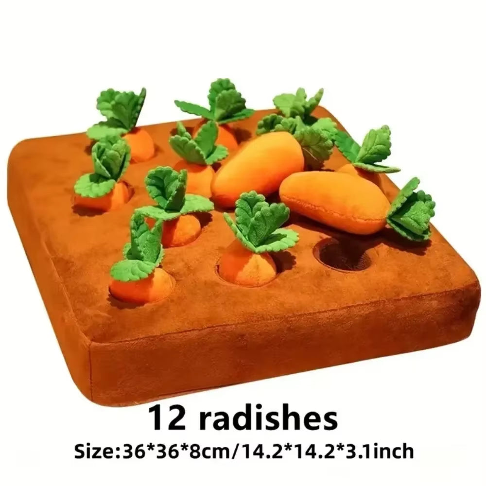 Carrot Snuffle Puzzle Mat – Interactive Chew Toy for Dogs & Cats, 12 Carrots Included