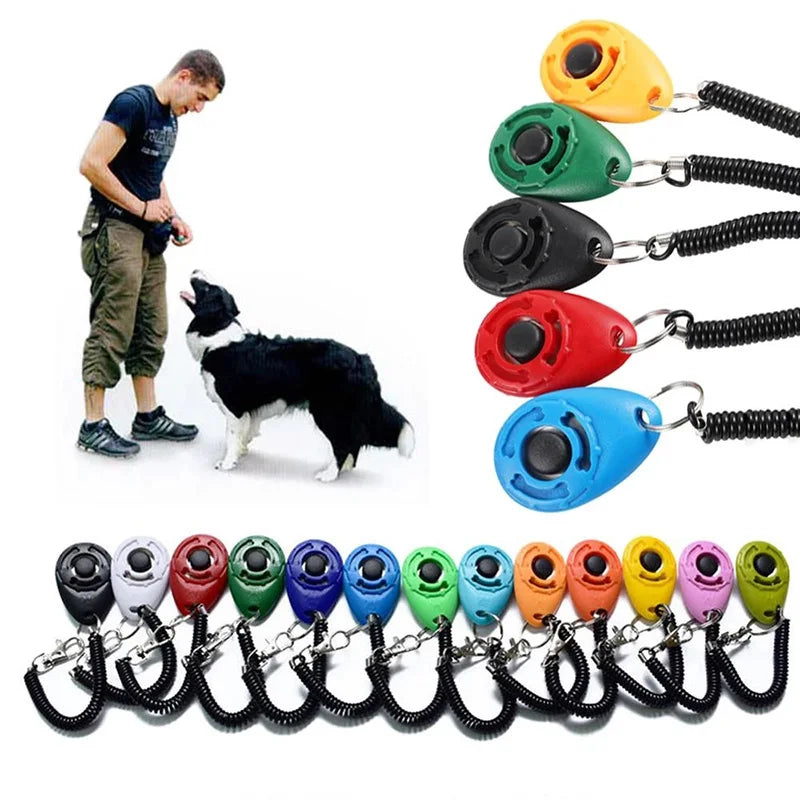 Dog Training Clicker with Wrist Strap – Sound Trainer for Dogs & Cats, Multiple Styles