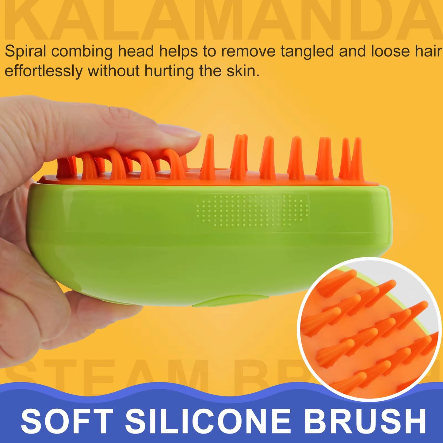 3-in-1 Electric Pet Steamy Brush – Grooming, Hair Removal & Massage Comb for Dogs & Cats