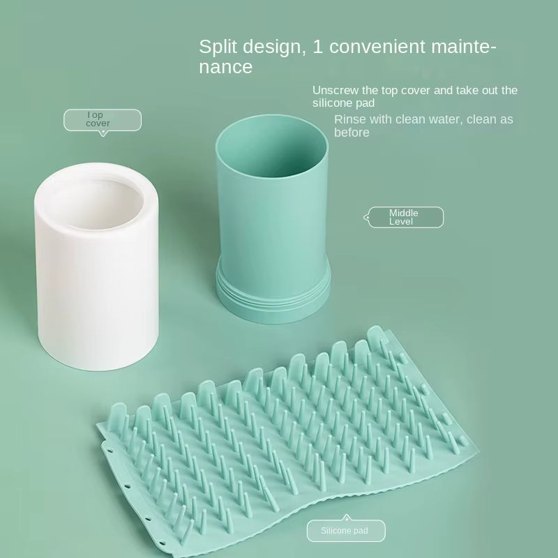 Silicone Pet Paw Cleaner Cup – Manual Foot Washer for Dogs & Cats, Soft & Quick Cleaning