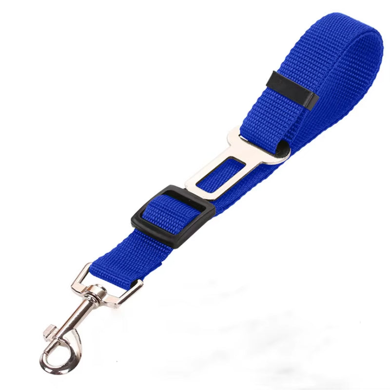 Adjustable Pet Car Seat Belt – Reflective Safety Clip & Elastic Leash for Dogs & Cats