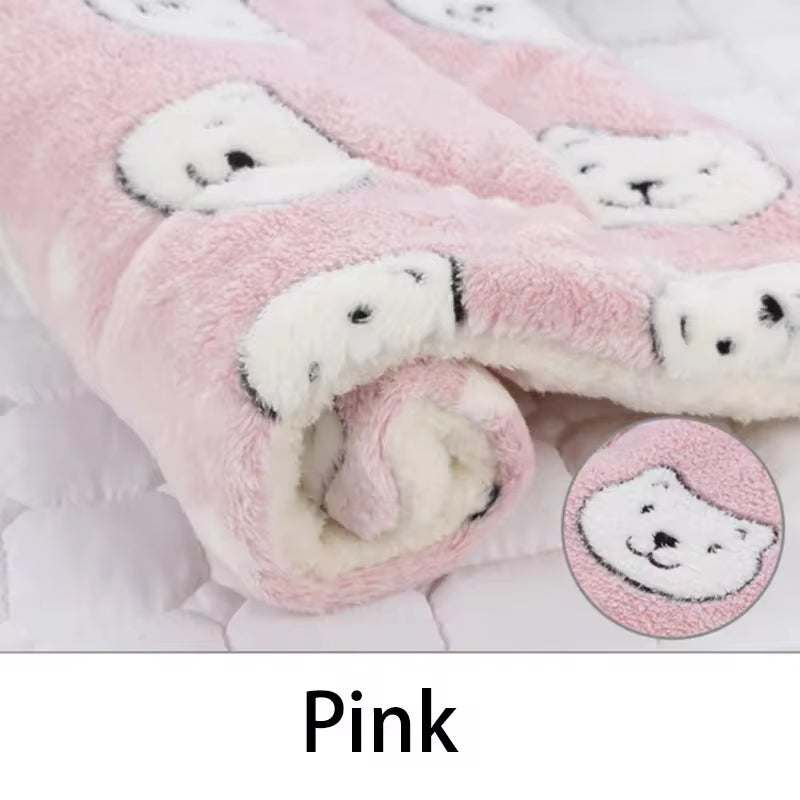 Flannel Pet Sleeping Mat – Cozy Dog & Cat Bed, Comfortable Cushion for Small & Large Pets