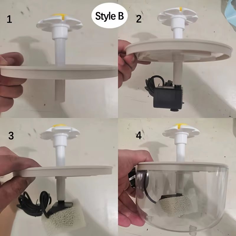 1L USB Quiet Pet Water Fountain – Automatic Cat Drinking Dispenser with Filter