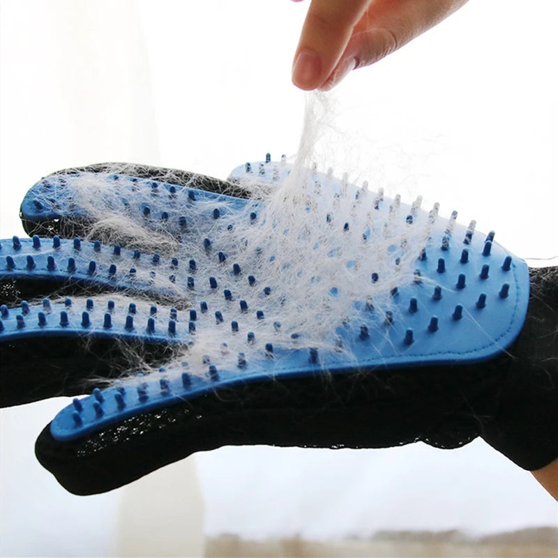 Pet Grooming Glove Brush – Hair Remover & Massage Tool for Cats, Dogs & Small Animals