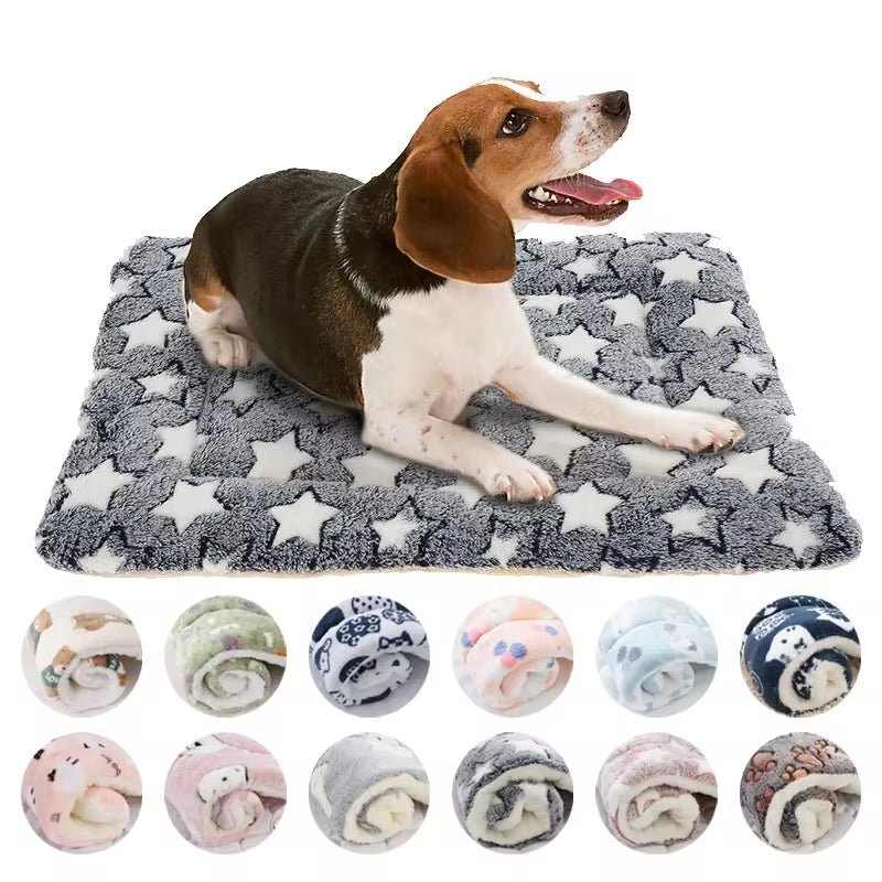Flannel Pet Sleeping Mat – Cozy Dog & Cat Bed, Comfortable Cushion for Small & Large Pets