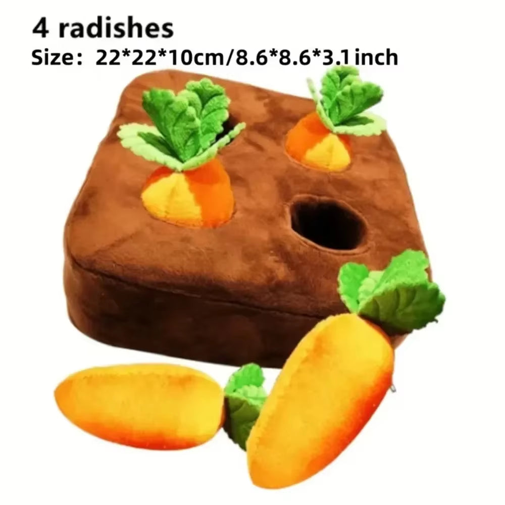 Carrot Snuffle Puzzle Mat – Interactive Chew Toy for Dogs & Cats, 12 Carrots Included