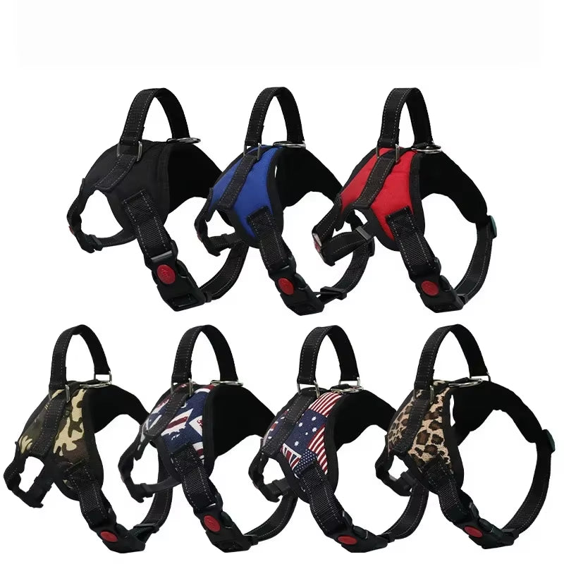 Adjustable Dog Harness Vest – Reflective Leash & 150cm Strong Traction Rope for Small & Large Dogs