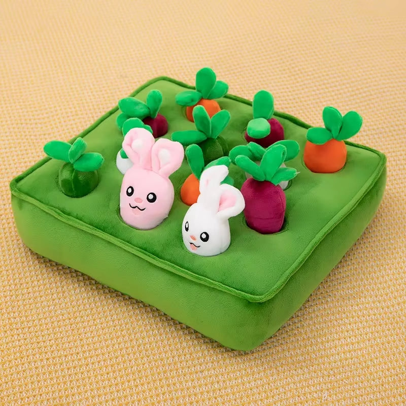 Carrot Snuffle Puzzle Mat – Interactive Chew Toy for Dogs & Cats, 12 Carrots Included