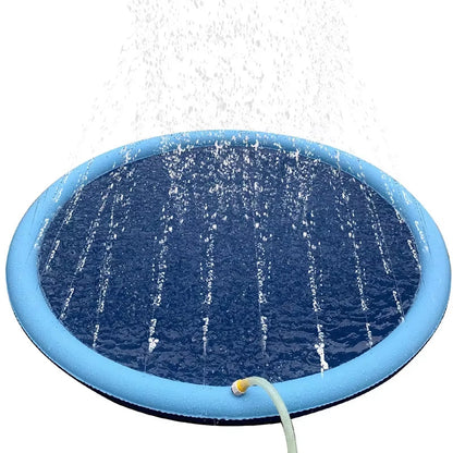 Inflatable Pet Swimming Pool & Cooling Mat – Outdoor Water Sprinkler Toy for Dogs, 150/170cm