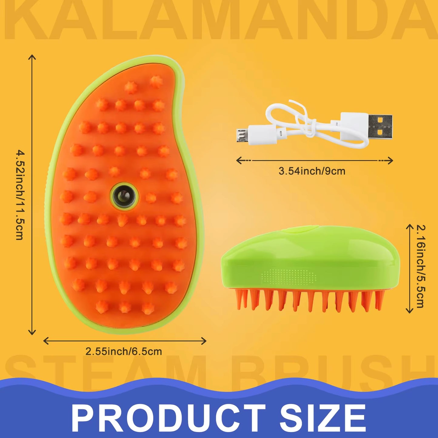 3-in-1 Electric Pet Steamy Brush – Grooming, Hair Removal & Massage Comb for Dogs & Cats