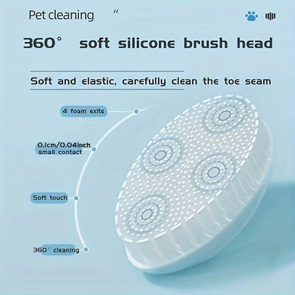 150ML No-Rinse Pet Paw Cleaner – Herbal Foam Wash with Silicone Massage Brush