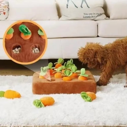 Carrot Snuffle Puzzle Mat – Interactive Chew Toy for Dogs & Cats, 12 Carrots Included