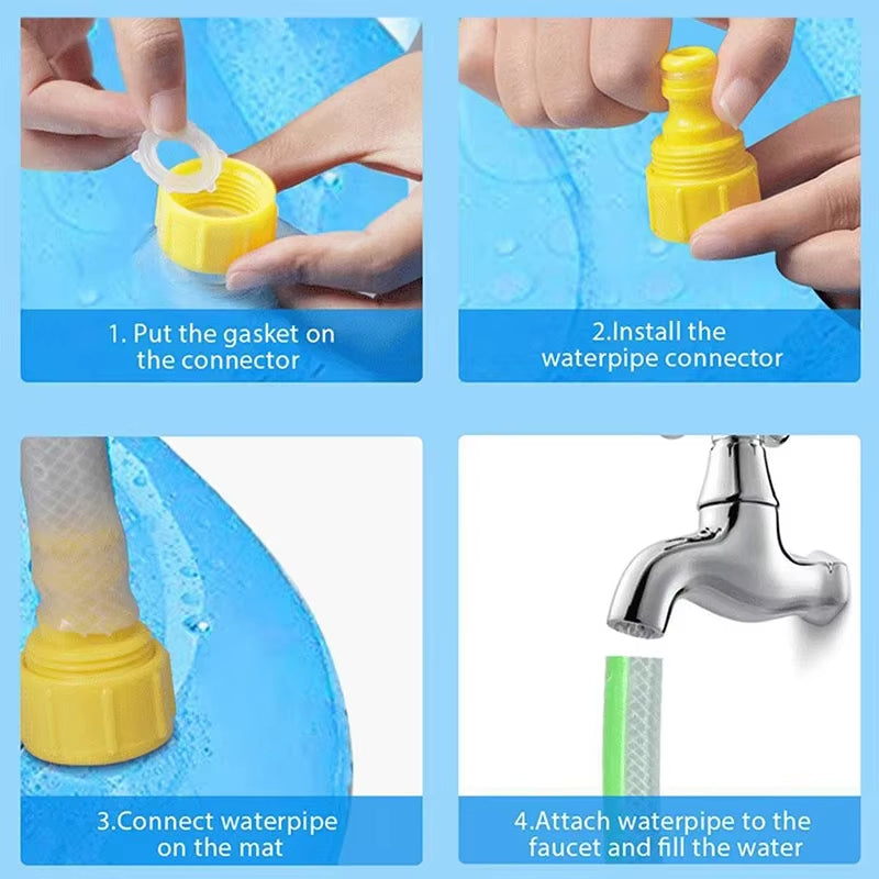 Inflatable Pet Swimming Pool & Cooling Mat – Outdoor Water Sprinkler Toy for Dogs, 150/170cm